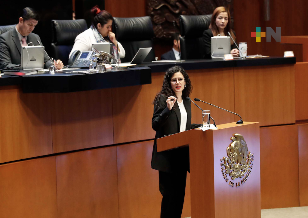 Comparece ante el Senado, Luisa María Alcalde, titular de la Secretaría de Gobernación